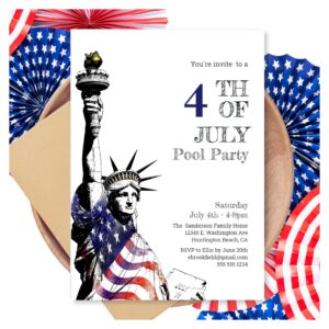 Patriotic 4th of July Party Invitation