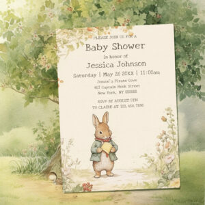 Peter Rabbit Baby Shower Invitation