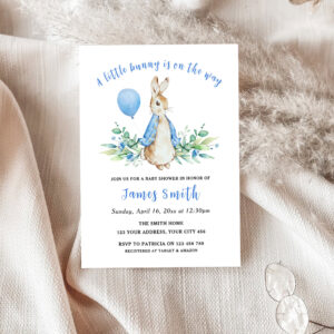 Peter Rabbit Baby Shower Invitation
