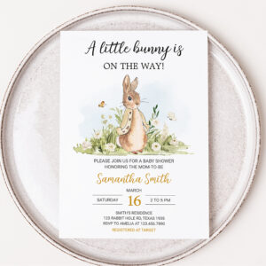 Peter Rabbit Baby Shower Invitation