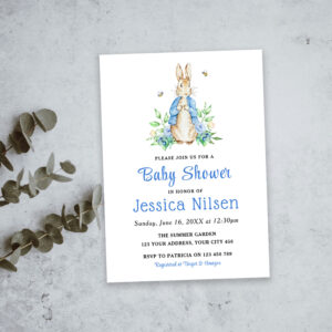 Peter Rabbit Baby Shower Invitation