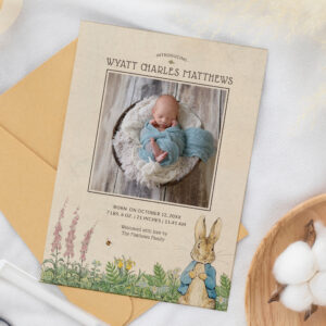 Peter Rabbit Birth Announcement