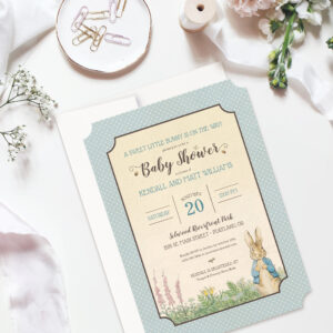 Peter Rabbit Boy Baby Shower Invitation