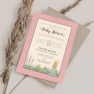 Peter Rabbit Girl Baby Shower Invitation