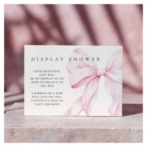 Pink Bow Baby Shower Display Shower Enclosure Card