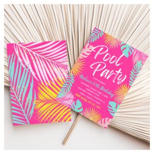 Pool Party Birthday Invitation Pool Party