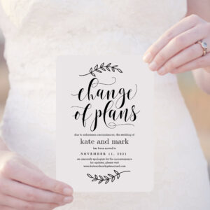Rustic Elegance EDITABLE COLOR Wedding Update Card