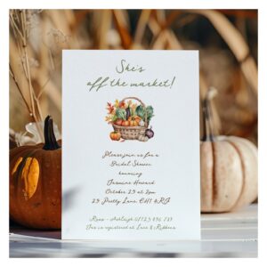 Rustic Fall She's Off the Market Bridal Shower Invitation