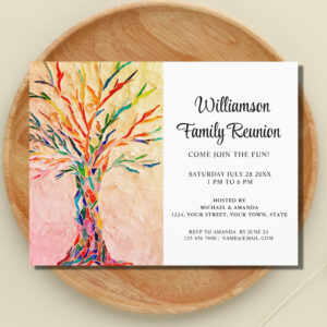 Rustic Family Reunion Invitation Postcard
