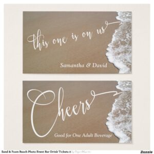 Sand & Foam Beach Photo Event Bar Drink Tickets 2