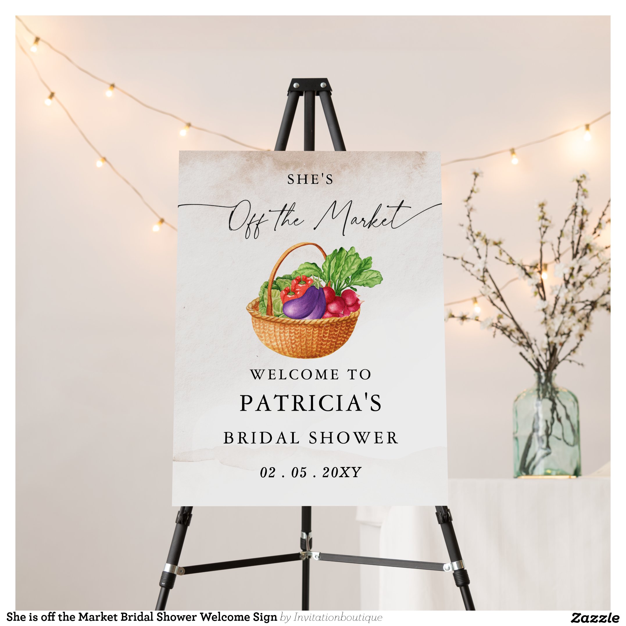 She is off the Market Bridal Shower Welcome Sign