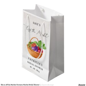 She is off the Market Farmers Market Bridal Shower Small Gift Bag