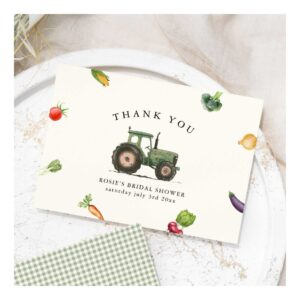 She?s Fresh Off The Farmers Market Bridal Shower Thank You Card