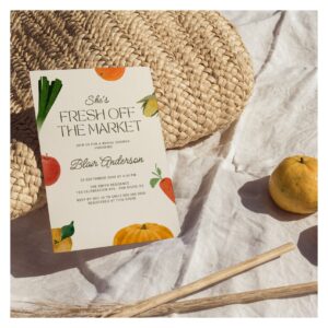 She's Fresh Off The Market Bridal Shower Invitation