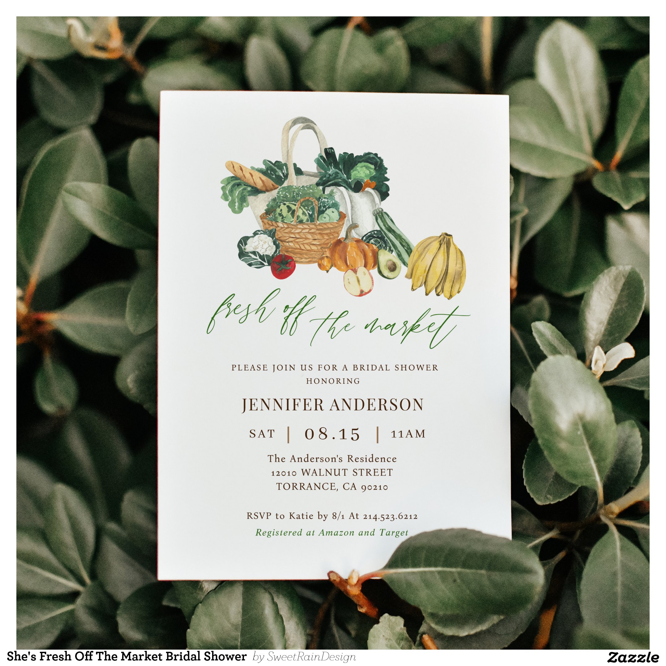 She's Fresh Off The Market Bridal Shower Invitation