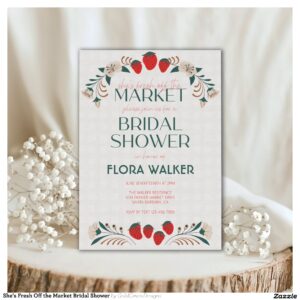 She's Fresh Off the Market Bridal Shower Invitation