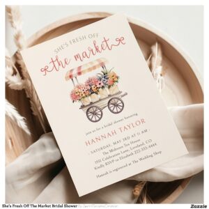 She's Fresh Off The Market Bridal Shower Invitation