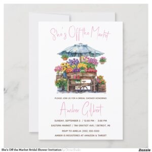 She's Off the Market Bridal Shower Invitation