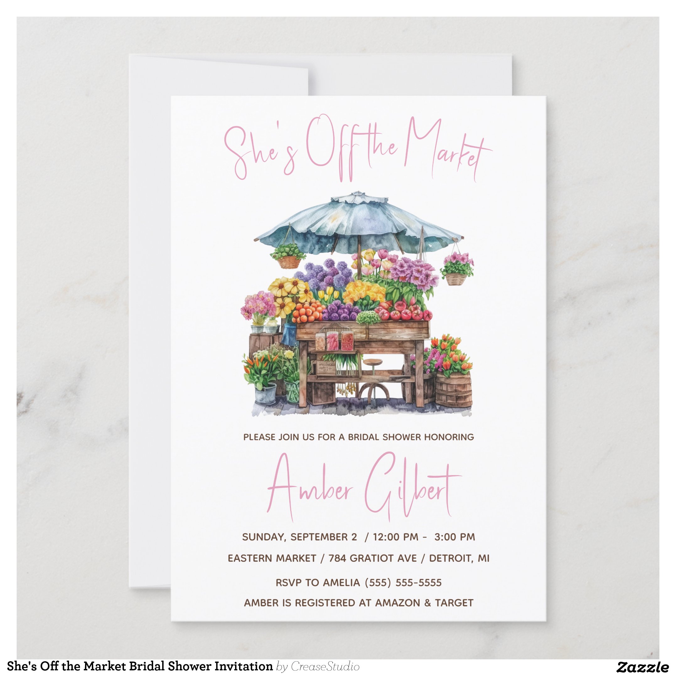 She's Off the Market Bridal Shower Invitation