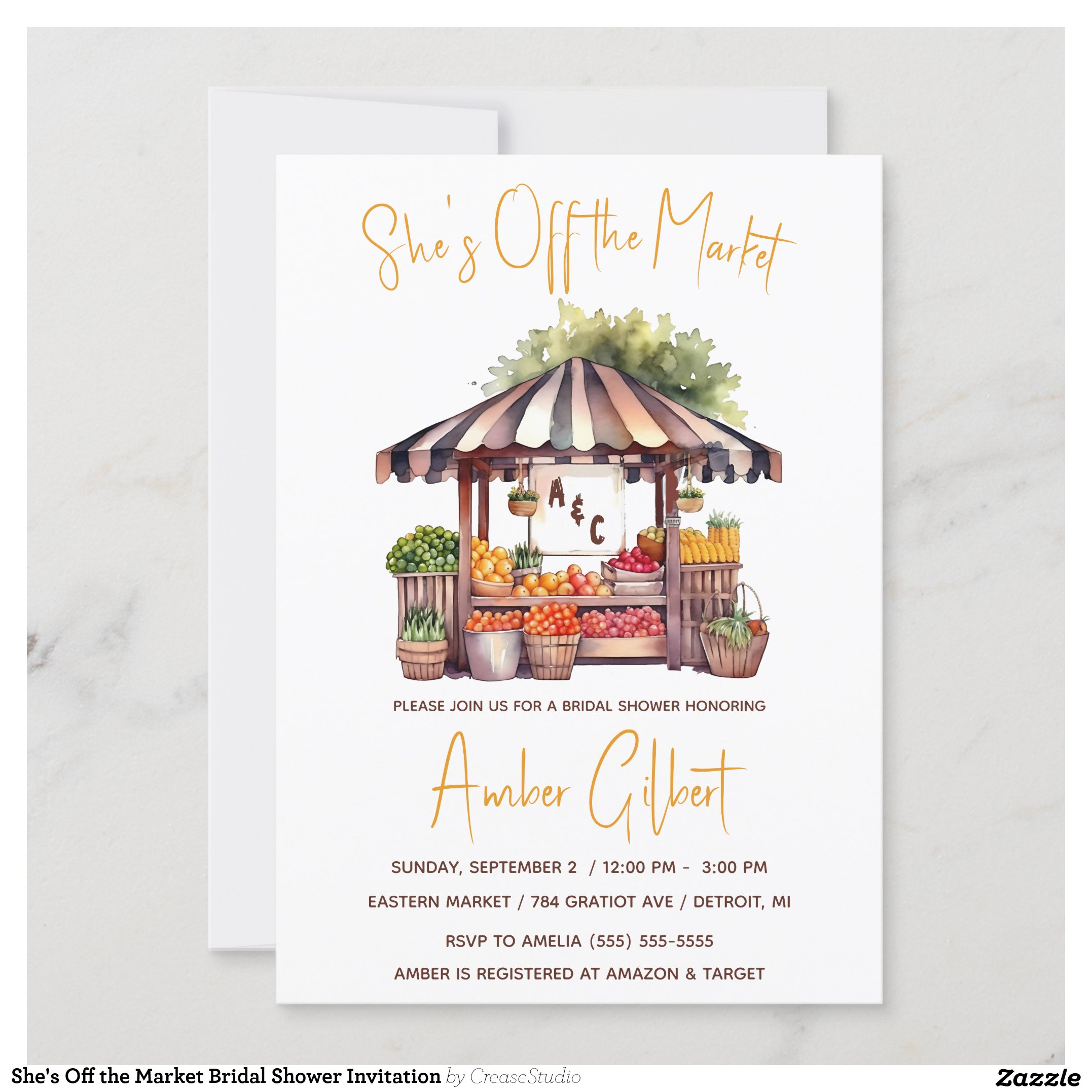 She's Off the Market Bridal Shower Invitation