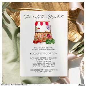 She's Off the Market Bridal Shower Invitation