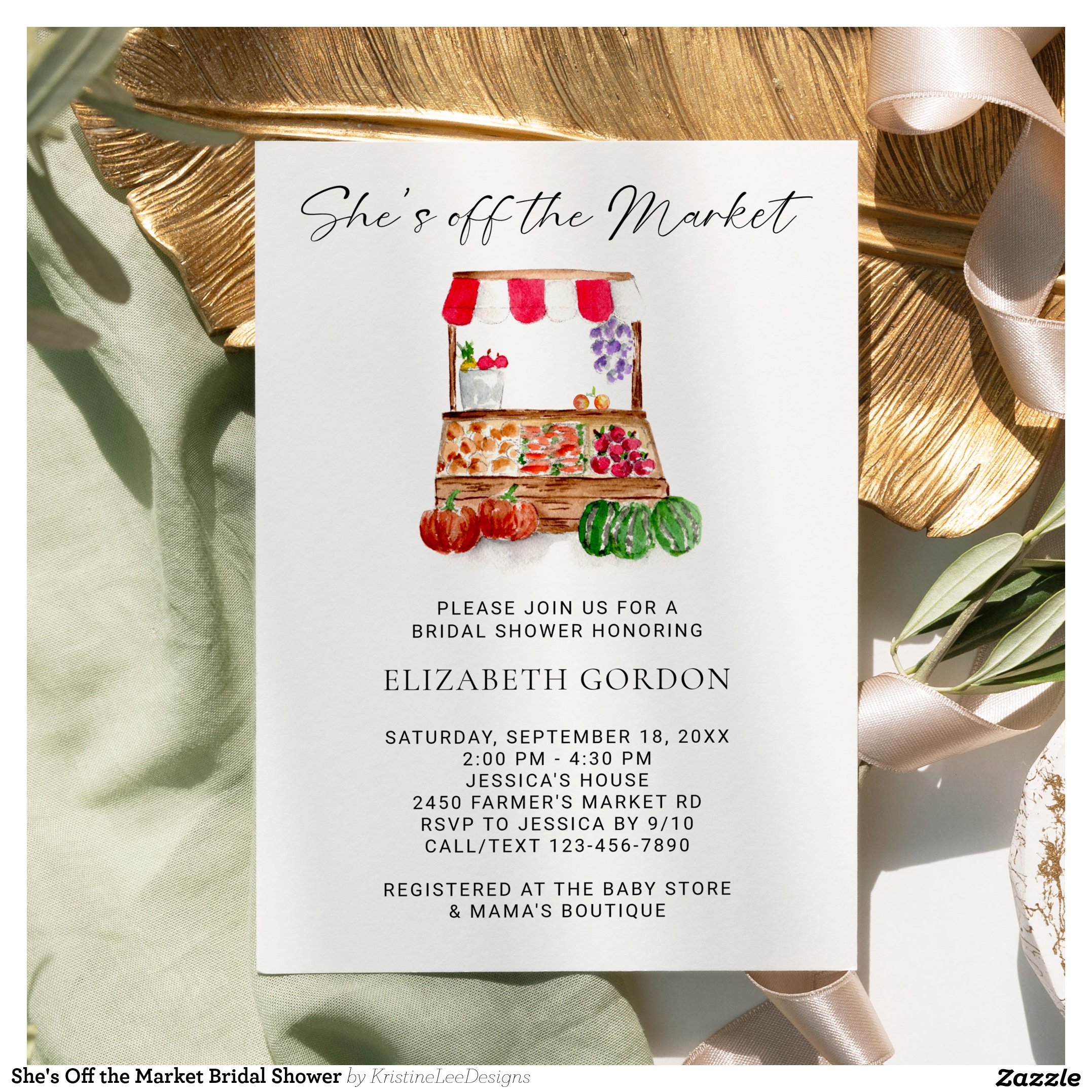 She's Off the Market Bridal Shower Invitation