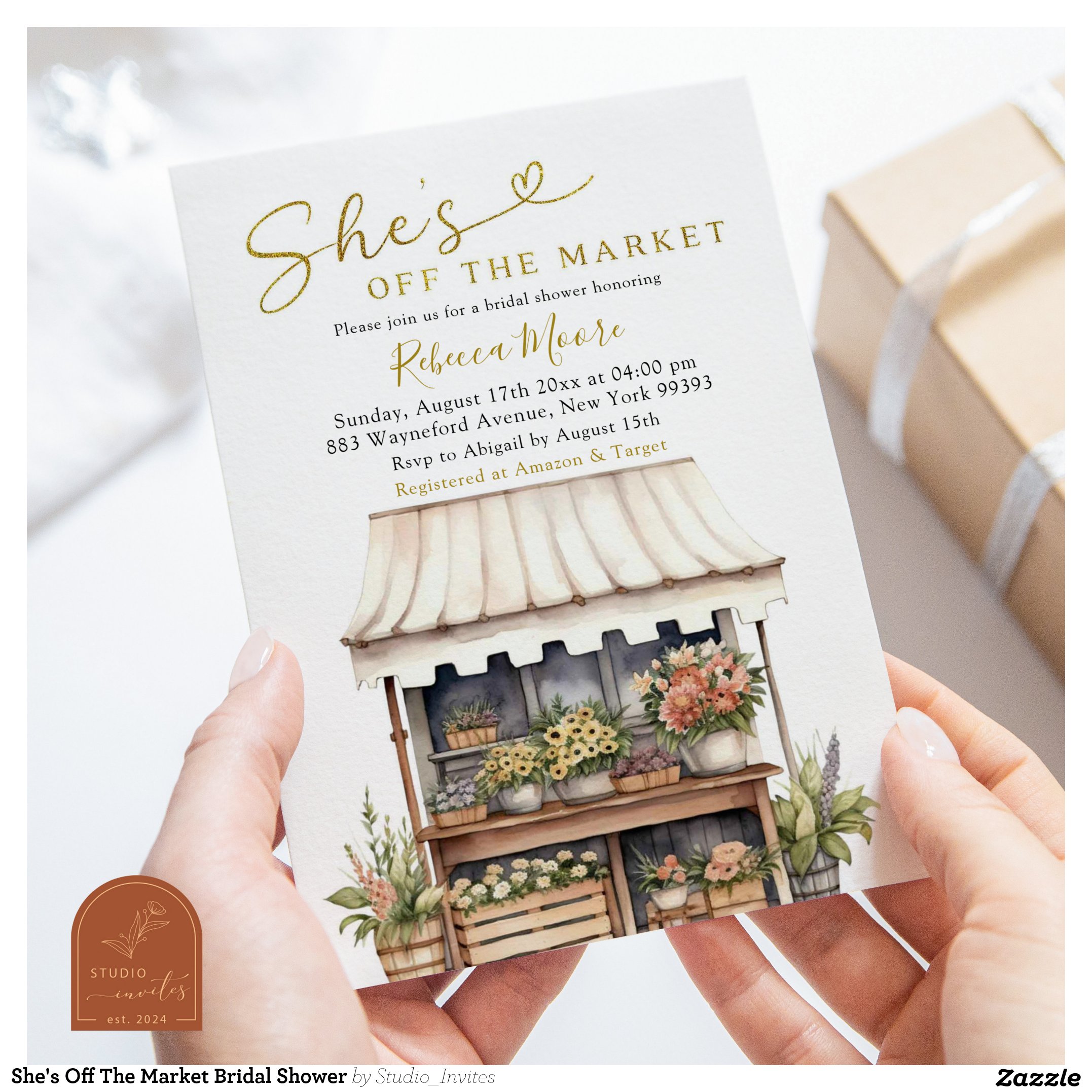 She's Off The Market Bridal Shower Invitation