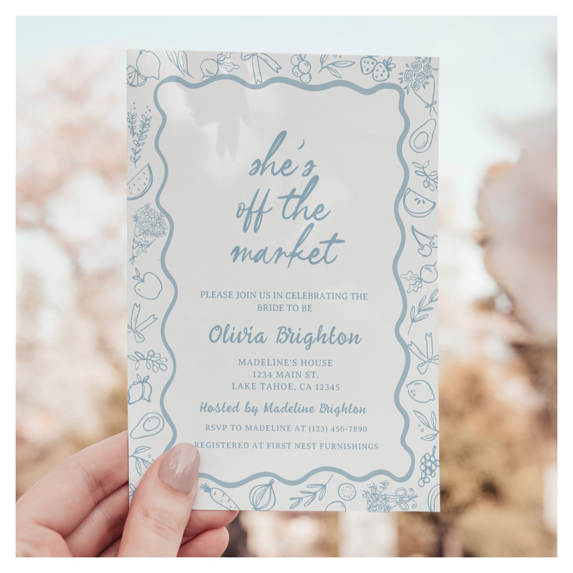 She's Off The Market Bridal Shower Invitation
