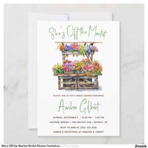 She's Off the Market Bridal Shower Invitation