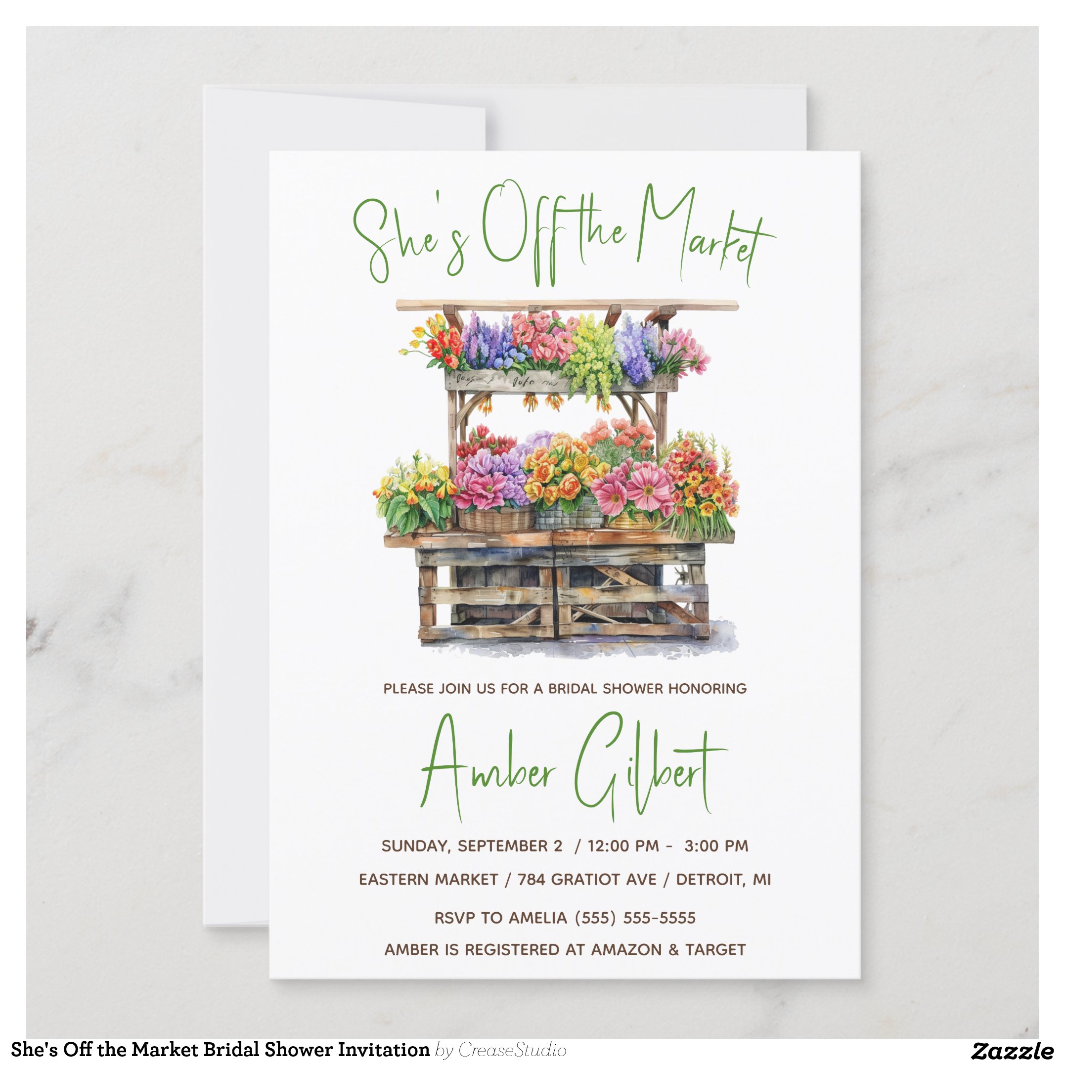 She's Off the Market Bridal Shower Invitation
