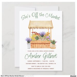 She's Off the Market Bridal Shower Invitation