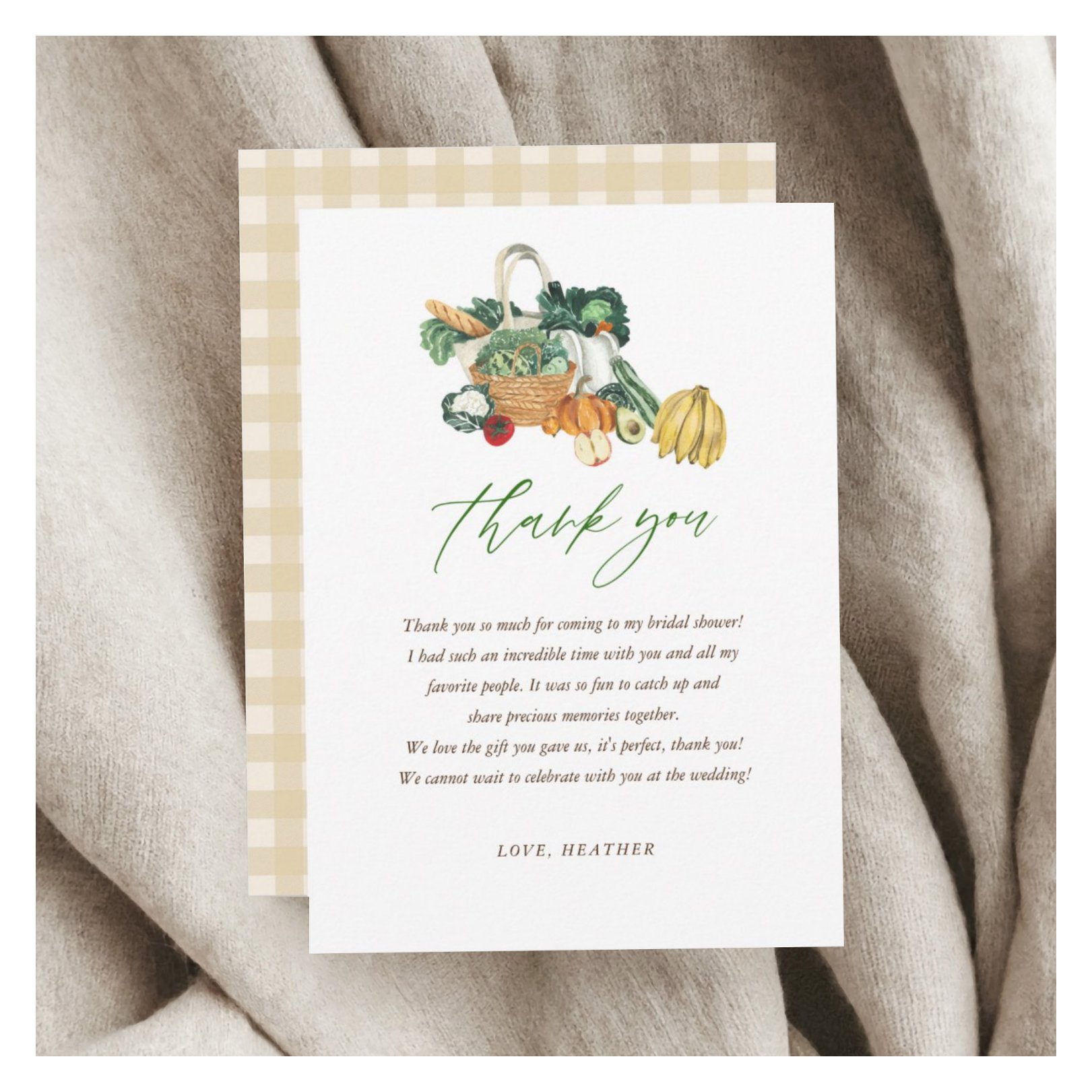 She's Off The Market Bridal Shower Thank You Card