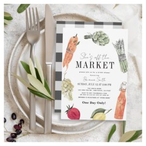 She's Off the Market Farmers' Market Bridal Shower Invitation
