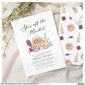 She's Off the Market Farmer's Market Bridal Shower Invitation