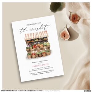 She's Off the Market Farmer's Market Bridal Shower Invitation