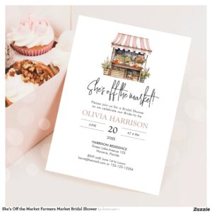 She's Off the Market Farmers Market Bridal Shower Invitation