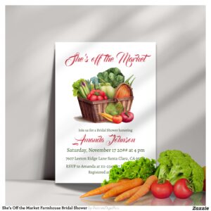 She's Off the Market Farmhouse Bridal Shower Invitation