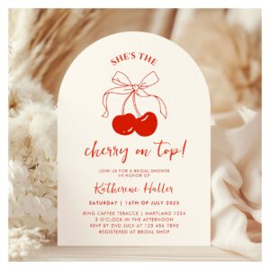 She's the Cherry on Top Bridal Shower Invitation