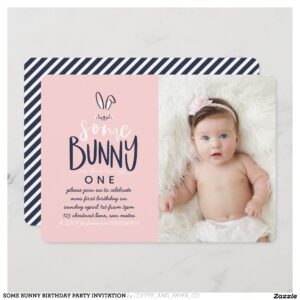 SOME BUNNY BIRTHDAY PARTY INVITATION