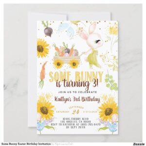 Some Bunny Easter Birthday Invitation