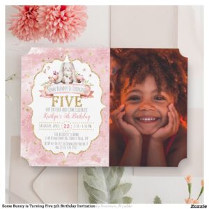 Some Bunny is Turning Five 5th Birthday Invitation