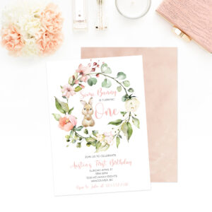 Some Bunny is Turning one Birthday Invitation