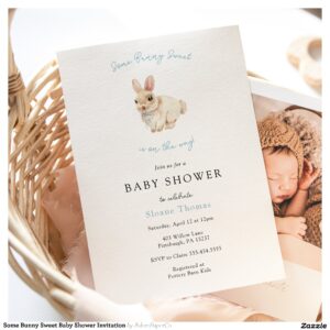 Some Bunny Sweet Baby Shower Invitation