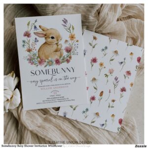 Somebunny Baby Shower Invitation Wildflower