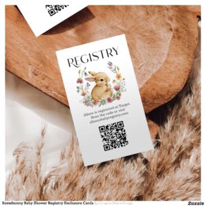 Somebunny Baby Shower Registry Enclosure Cards