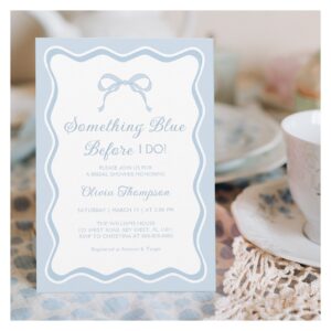 Something Blue Before I do Bridal Shower Invitation