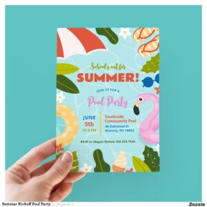 Summer Kickoff Pool Party Invitation
