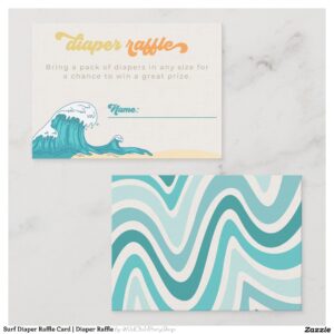 Surf Diaper Raffle Card Diaper Raffle