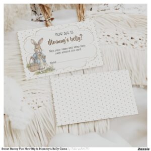 Sweet Bunny Fun How Big is Mommy's Belly Game Enclosure Card