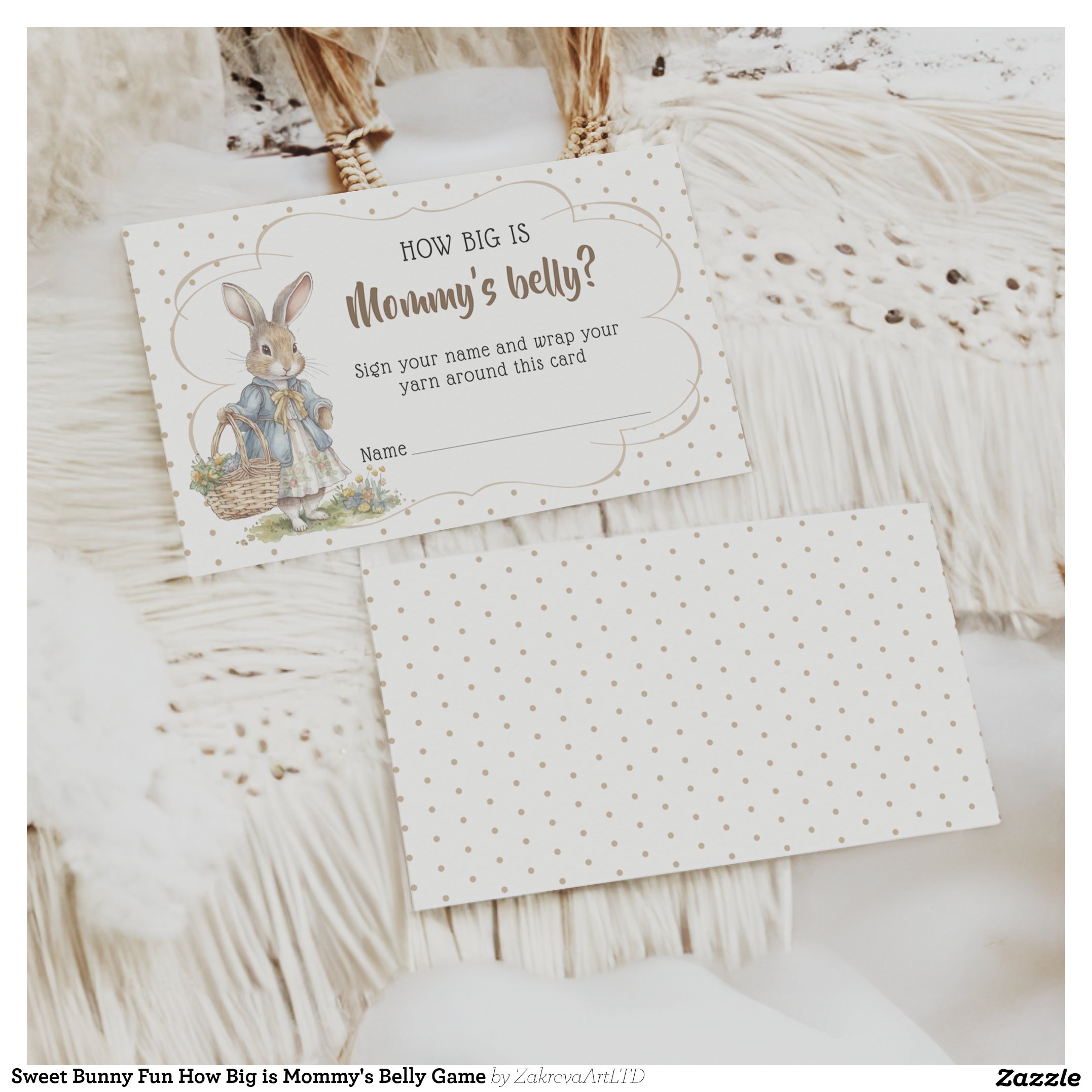 Sweet Bunny Fun How Big is Mommy's Belly Game Enclosure Card